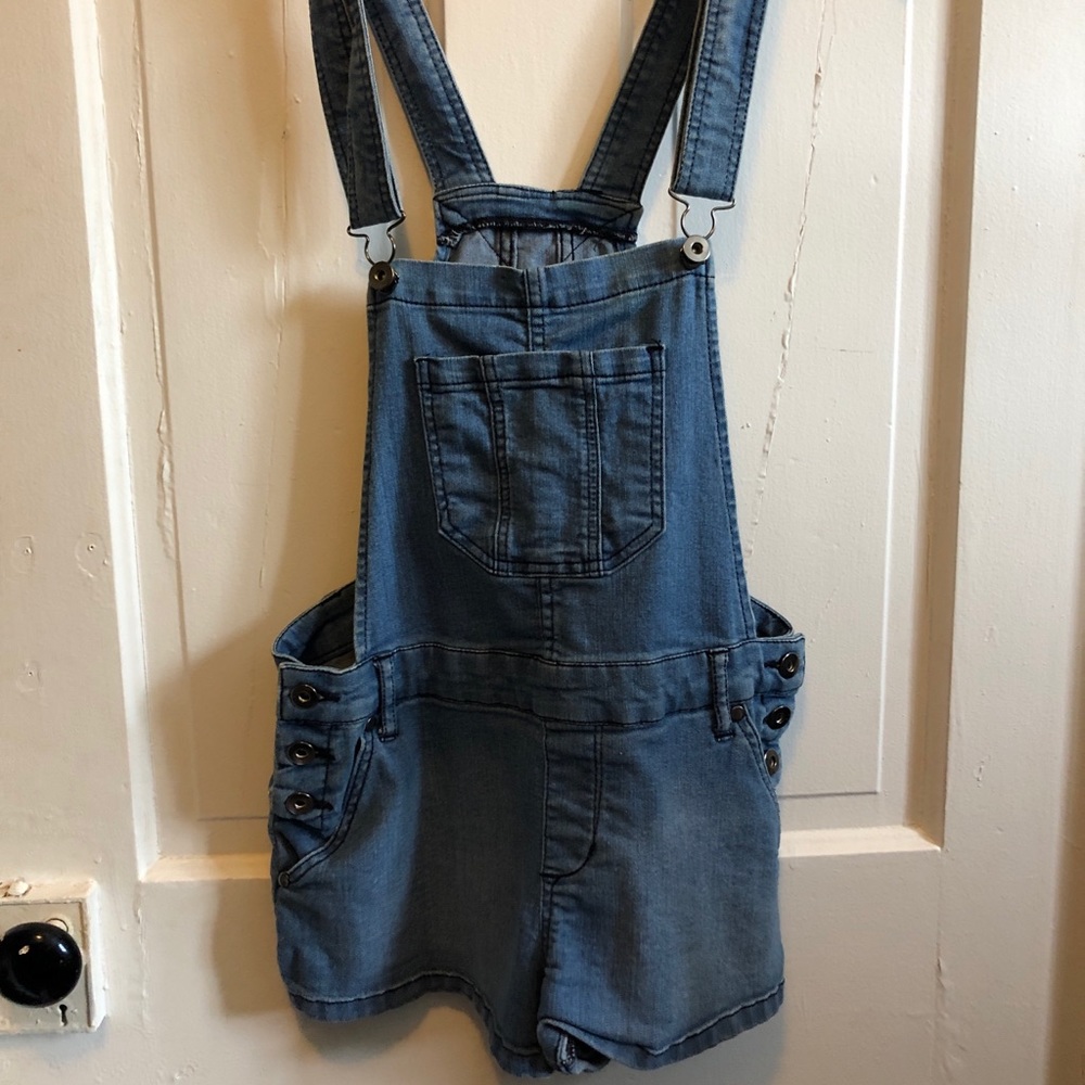Denim Overall Shorts